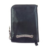 CHROME HEARTS クロムハーツ（原本無） TINY ZIP WALLET CEMETERY タイニー ジップ ウォレット セメタリー クロスパッチ レザー コインケース ブラック系【中古】