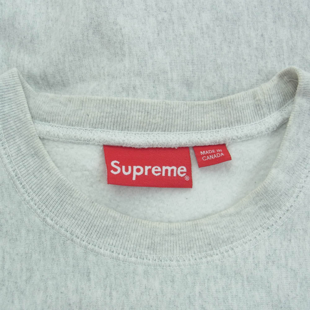 Supreme シュプリーム 18AW BOX LOGO CREWNECK SWEAT SHIRT ボックス ロゴ クルーネック スウェット シャツ グレー系 L【中古】