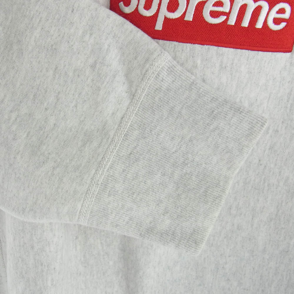 Supreme シュプリーム 18AW BOX LOGO CREWNECK SWEAT SHIRT ボックス ロゴ クルーネック スウェット シャツ グレー系 L【中古】