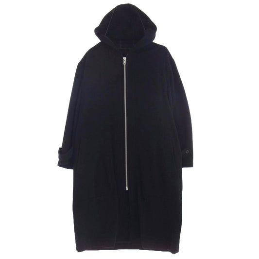 COMME des GARCONS HOMME PLUS コムデギャルソンオムプリュス AD1991 PC-05100Z 90s アーカイブ ジップアップ ウール ロング パーカー ブラック系 M【中古】