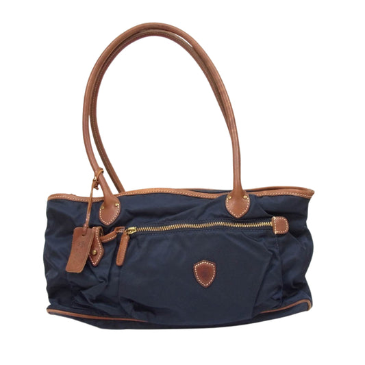 Felisi フェリージ F00102 ナイロン レザー トート バッグ ネイビー系【中古】