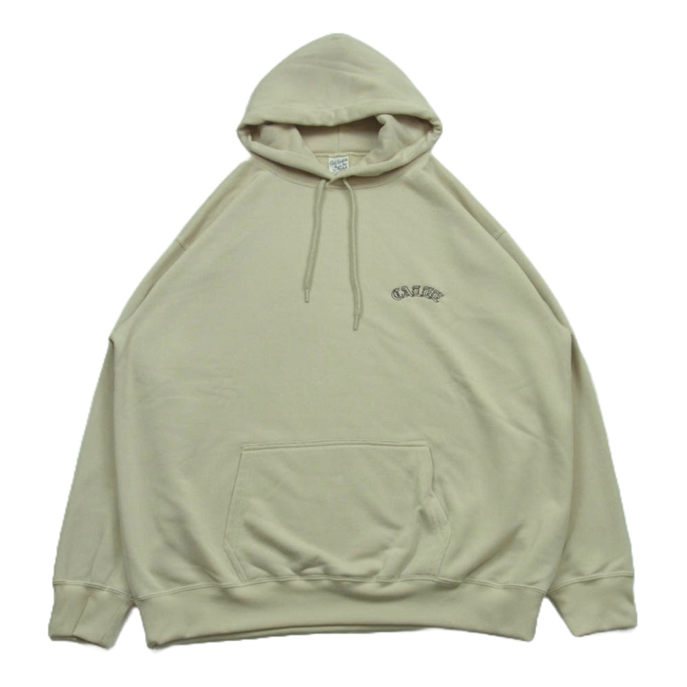 CALEE キャリー 23SS 23SS030 Aeroknot CALEE arch logo pullover hoodie ロゴ刺繍 プルオーバー パーカー フーディー ベージュ系 XL【中古】