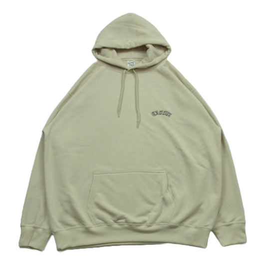 CALEE キャリー 23SS 23SS030 Aeroknot CALEE arch logo pullover hoodie ロゴ刺繍 プルオーバー パーカー フーディー ベージュ系 XL【中古】