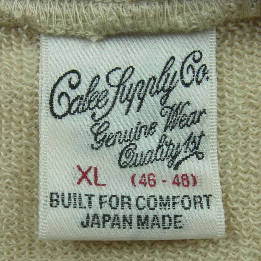 CALEE キャリー 23SS 23SS030 Aeroknot CALEE arch logo pullover hoodie ロゴ刺繍 プルオーバー パーカー フーディー ベージュ系 XL【中古】