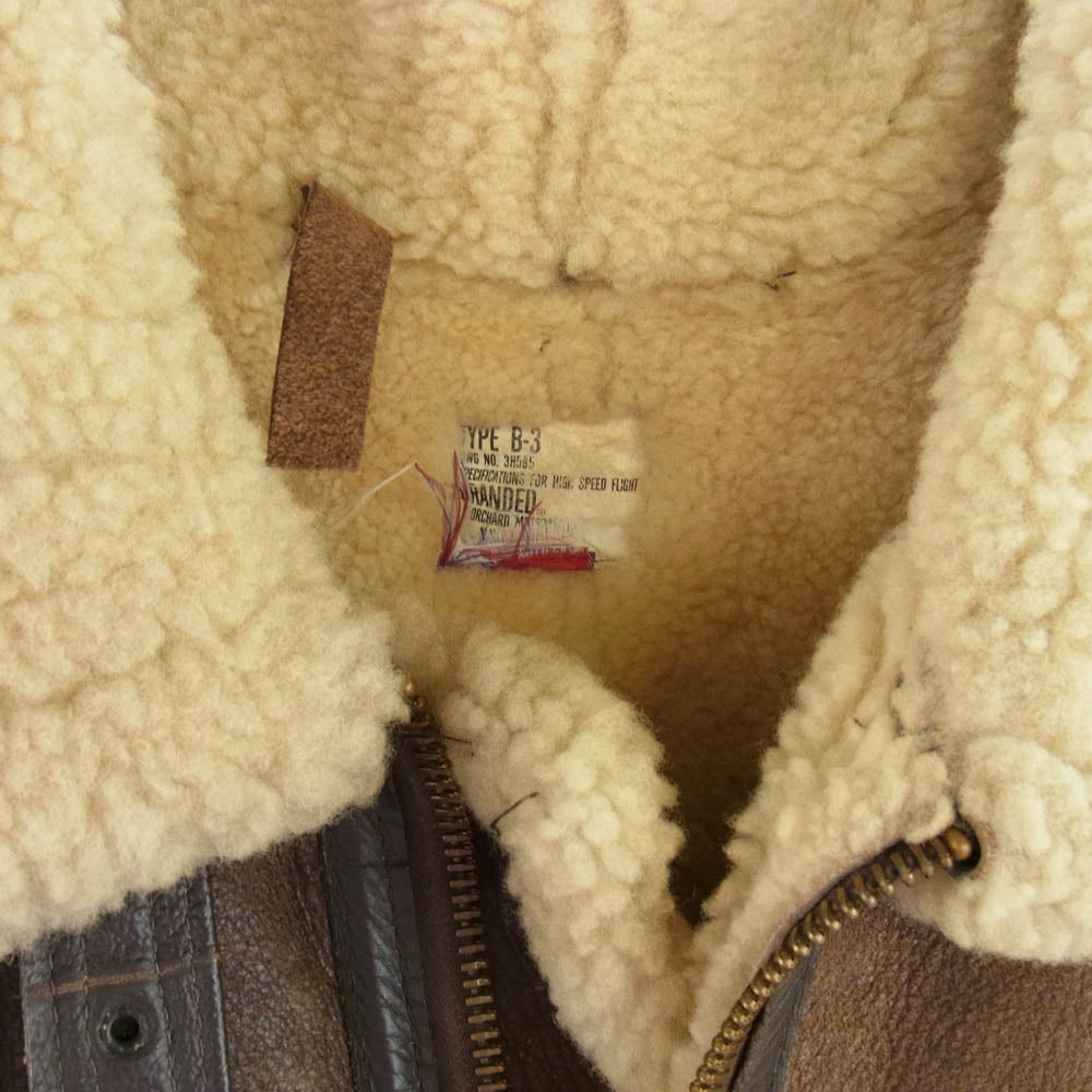 オーチャード TYPE B-3 FLIGHT JACKET ムートン ボア フライト ジャケット ブラウン系 サイズ不明【中古】