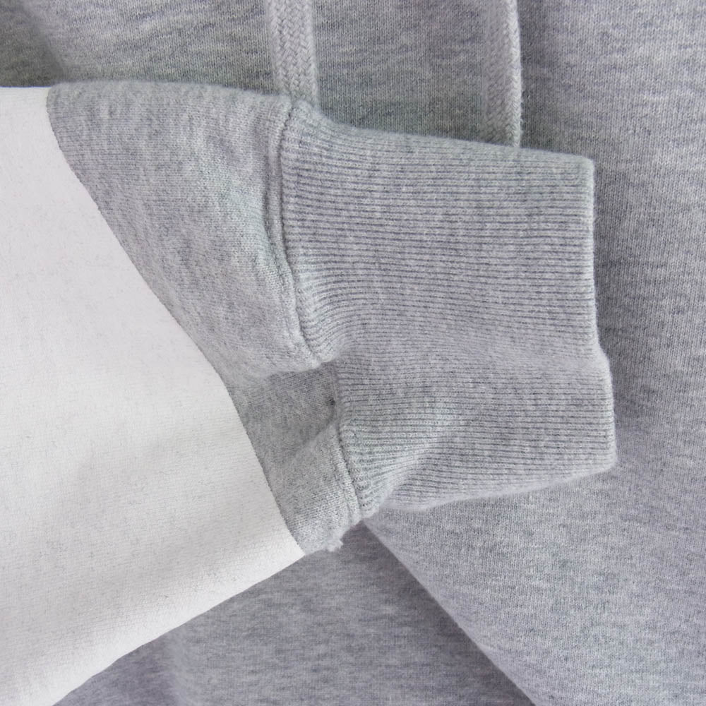 Supreme シュプリーム 21SS Big Logo hooded Sweatshirt ビッグ ロゴ フーデット スウェット パーカー グレー系 ホワイト系 M【中古】