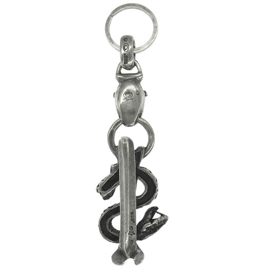 GABOR ガボール ガボラトリー マリア ギャランティ付属 SNAKE KEEPER W / LONG NECK BULLDOG HEAD スネークキーパー 首長ブルドッグヘッド キーチェーン シルバー系【中古】