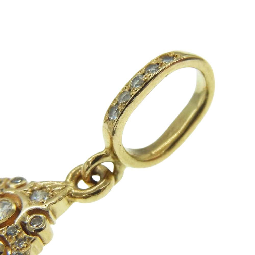 ローリーロドキン 本店購入証明書付属 18K MEDIUM FANCY GOTHIC PENDANT DIAMONDS ミディアム ファンシー ゴシッククロス ダイヤモンド イエローゴールド ペンダントトップ ゴールド系【中古】