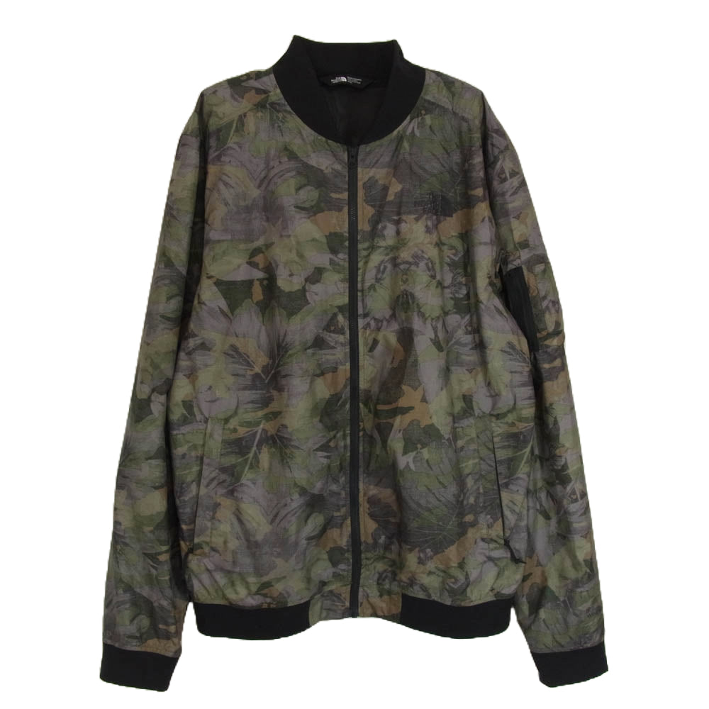 THE NORTH FACE ノースフェイス NF0A3MHM 総柄 ボンバージャケット ブルゾン カーキ系 M【中古】