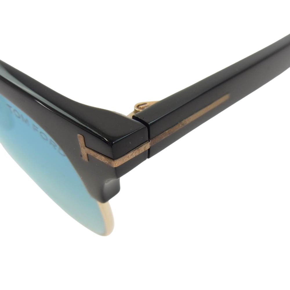 TOM FORD トムフォード TF544-K ハーフリム サングラス ブラック系 ゴールド系【中古】