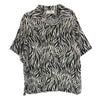 CELINE セリーヌ 2C036843H 20SS ゼブラ 総柄 レーヨン 半袖 シャツ ブラック系 40【中古】