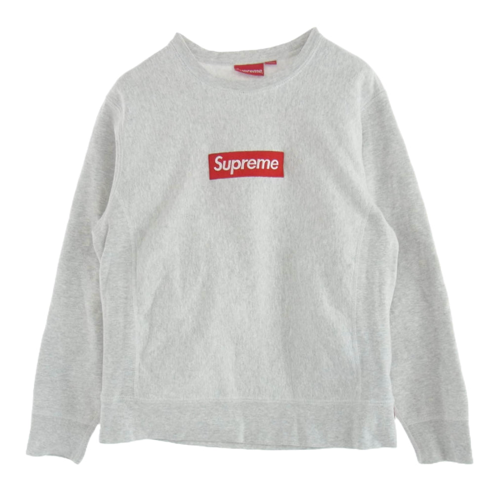 Supreme シュプリーム 18AW Box Logo Crewneck ボックスロゴ クルーネック スウェット グレー系 medium【中古】