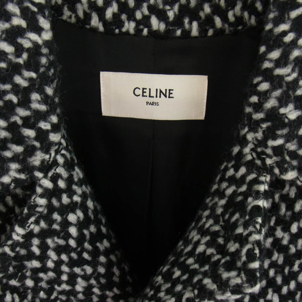 CELINE セリーヌ 2M279861E 19AW MAC 3 BOUTONS TWEED COAT ツイード マックコート 44【中古】 CELINE セリーヌ 2M279861E 19AW MAC 3 BOUTONS TWEED COAT ツイード