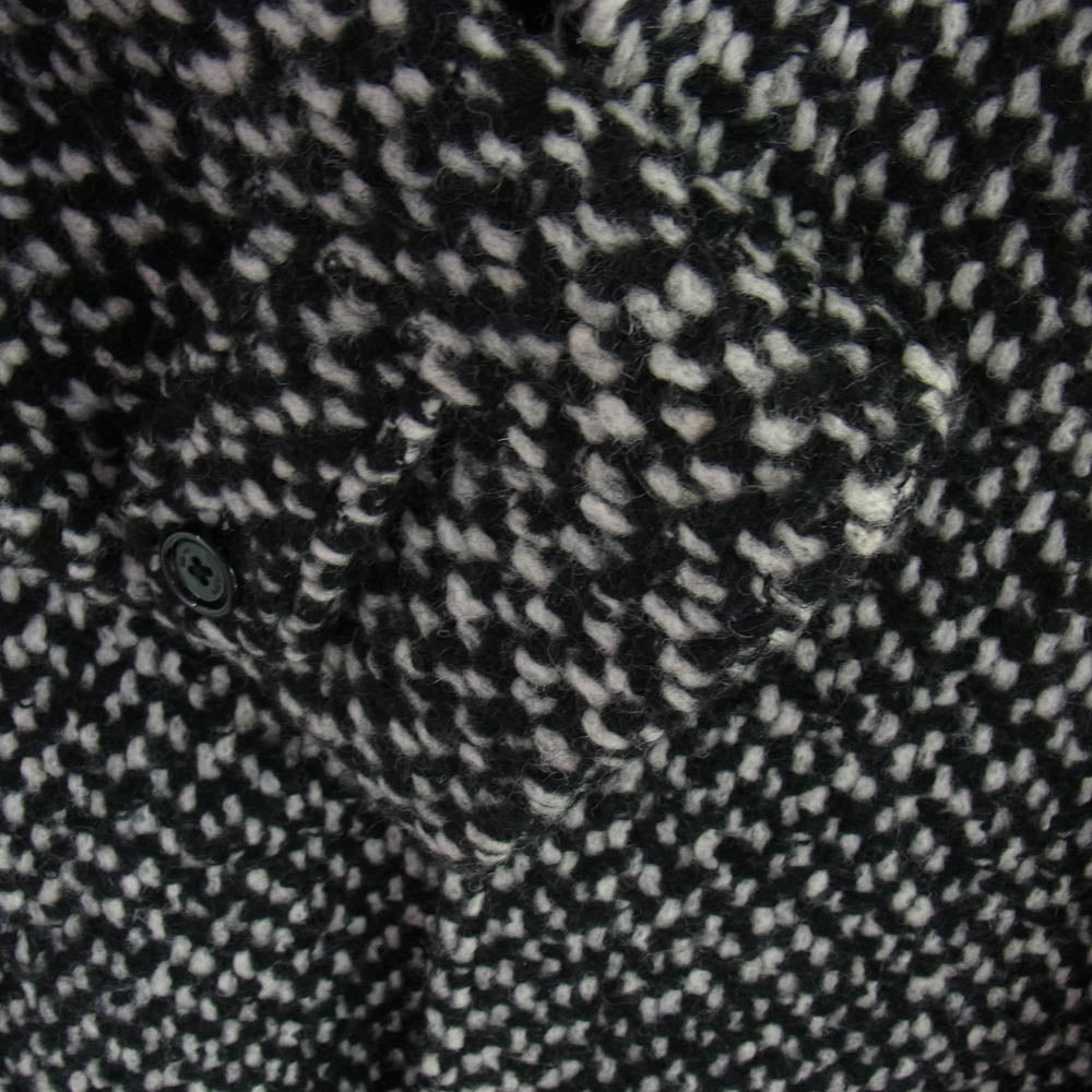 CELINE セリーヌ 2M279861E 19AW MAC 3 BOUTONS TWEED COAT ツイード マックコート ブラック系 ホワイト系 44【中古】