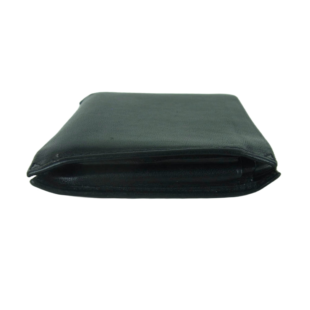 ISSEY MIYAKE イッセイミヤケ MEN レザー ２つ折り ウォレット 財布 ブラック系【中古】