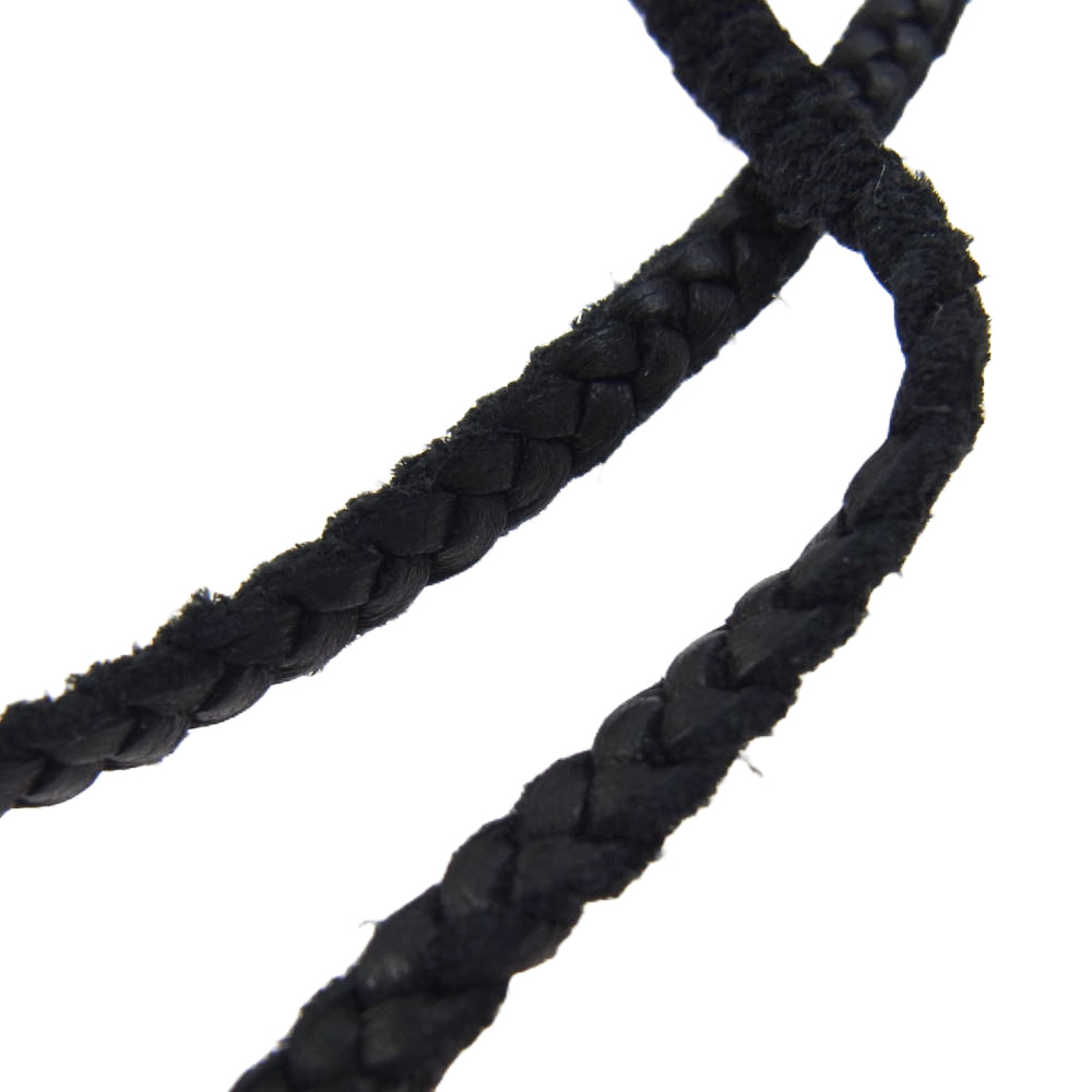 CHROME HEARTS クロムハーツ（原本無） LEATHER BRAID スクロールレザーブレード シルバー ネックレス【中古】