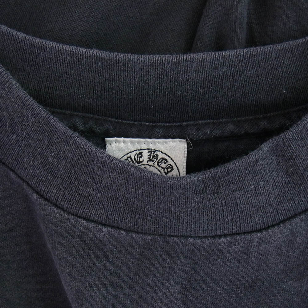 CHROME HEARTS クロムハーツ（原本無） Scroll Label Logo Tee SS T-SHIRT スクロール ラベル 半袖 ポケット Tシャツ ブラック系 S【中古】