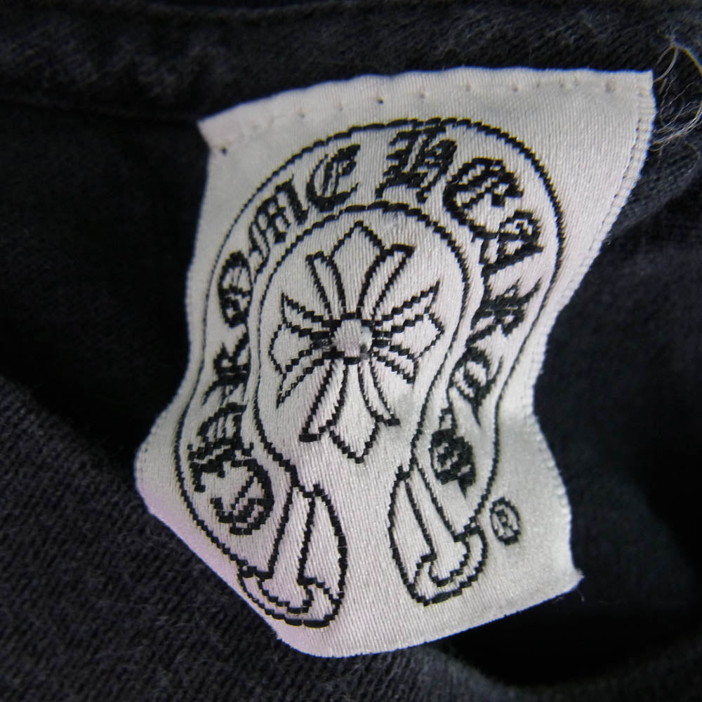 CHROME HEARTS クロムハーツ（原本無） Scroll Label Logo Tee SS T-SHIRT スクロール ラベル 半袖 ポケット Tシャツ ブラック系 S【中古】