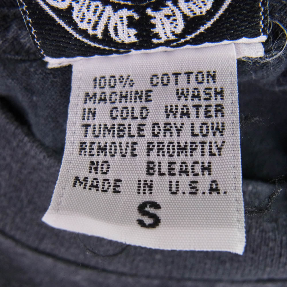 CHROME HEARTS クロムハーツ（原本無） Scroll Label Logo Tee SS T-SHIRT スクロール ラベル 半袖 ポケット Tシャツ ブラック系 S【中古】