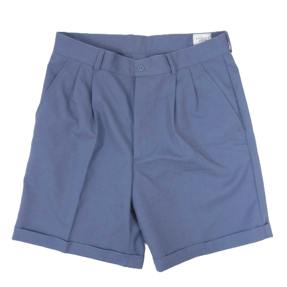french army フランス軍 ツータック ハーフパンツ ショーツ ブルー系 80【中古】