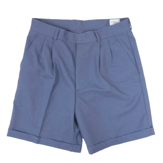 french army フランス軍 ツータック ハーフパンツ ショーツ ブルー系 80【中古】