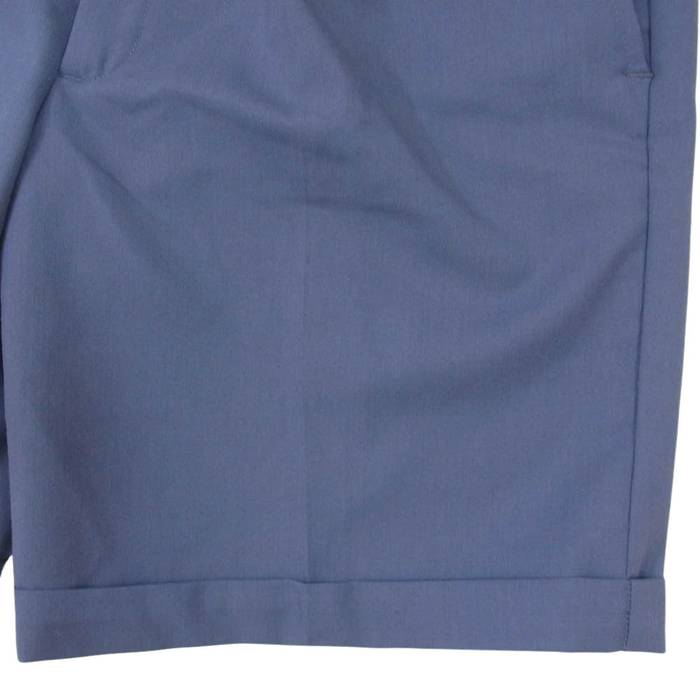 french army フランス軍 ツータック ハーフパンツ ショーツ ブルー系 80【中古】