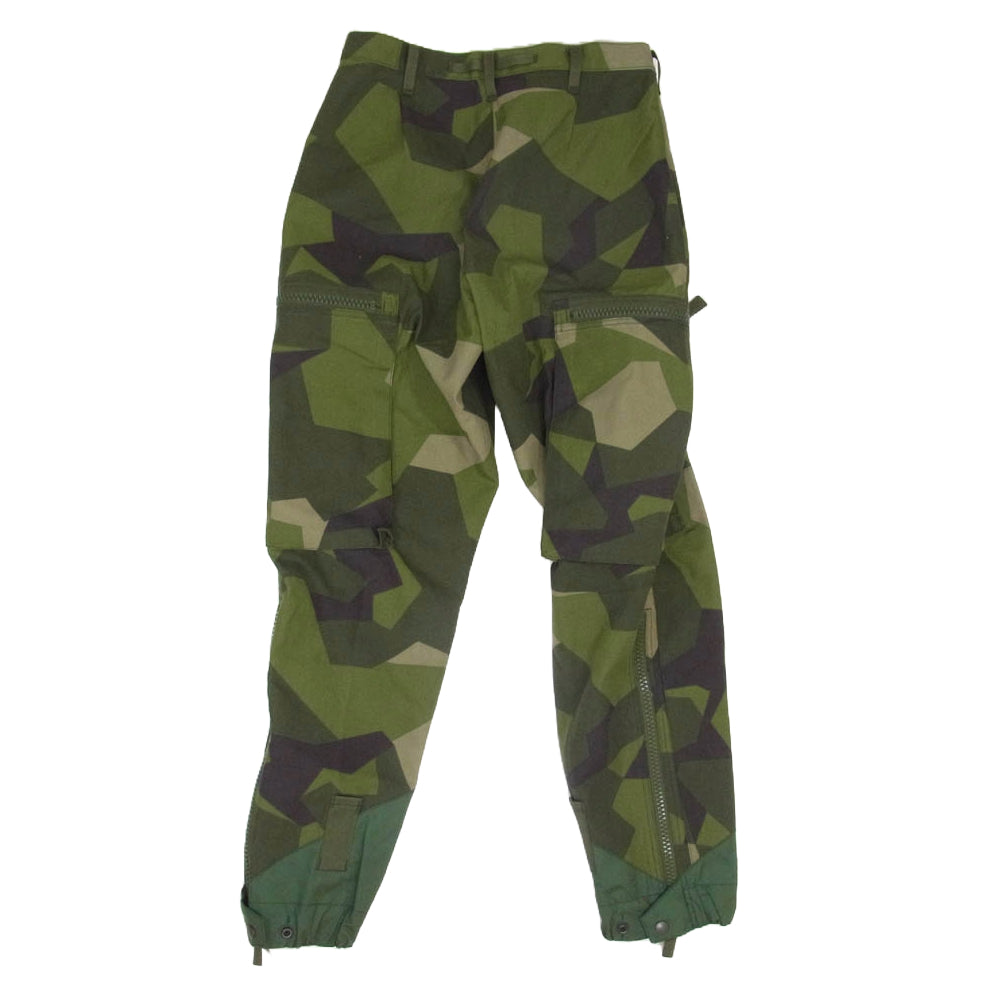 swedish army スウェーデン軍  M-90 カモフラ フィールド カーゴ パンツ カーキ系 サイズ表記無【中古】