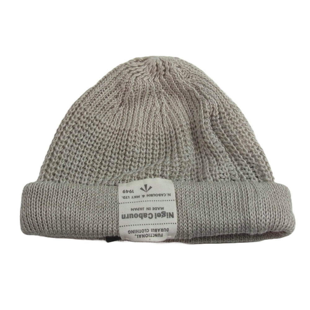 Nigel Cabourn ナイジェルケーボン 8046-00-66200 BEANIE LINEN ニットキャップ ビーニー ベージュ系【新古品】【未使用】【中古】