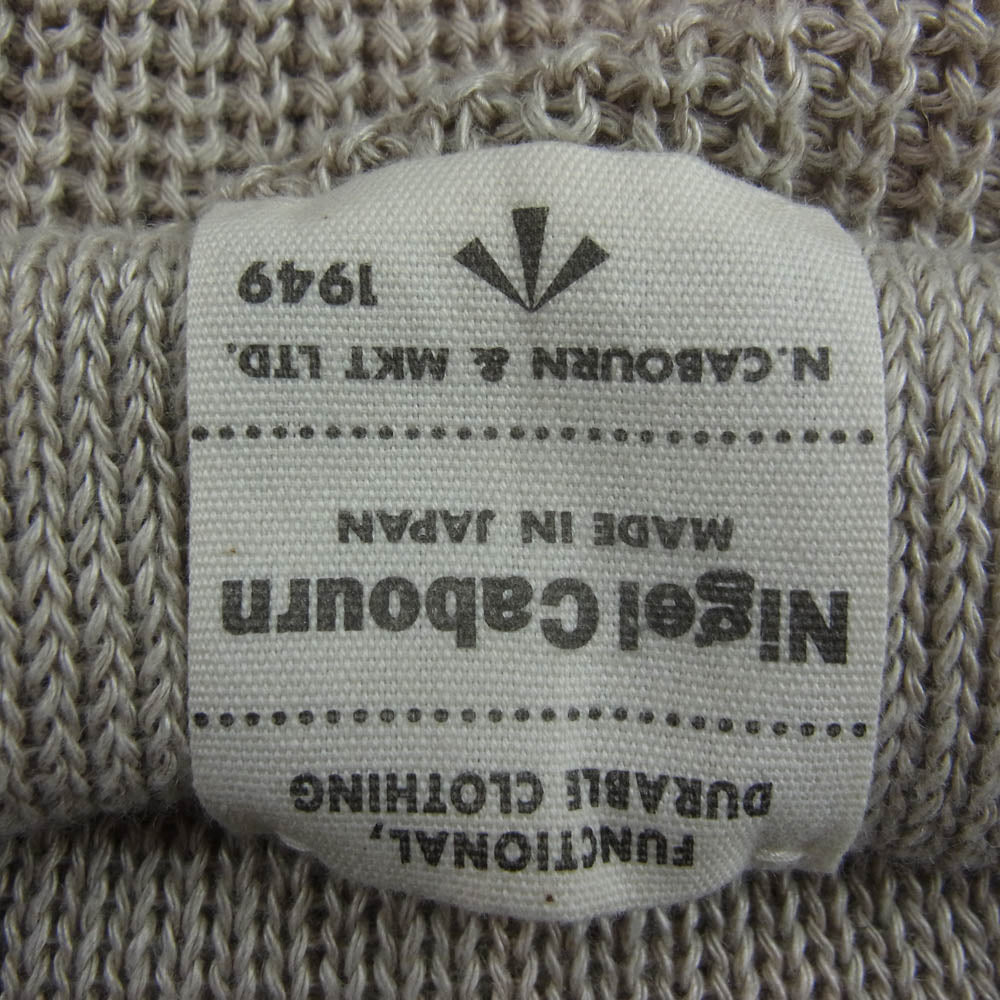 Nigel Cabourn ナイジェルケーボン 8046-00-66200 BEANIE LINEN ニットキャップ ビーニー ベージュ系【新古品】【未使用】【中古】