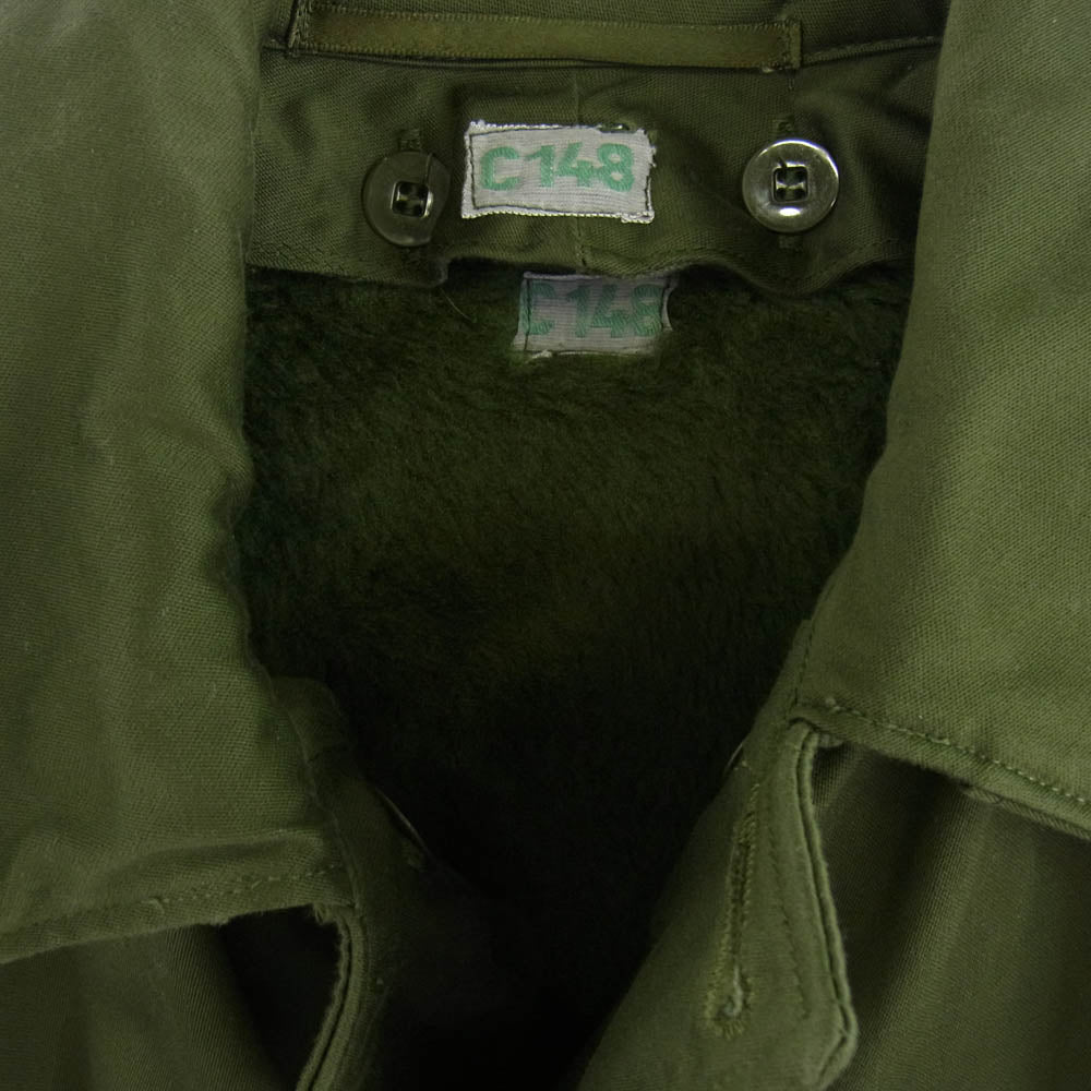 swedish army FIELD COAT スウェーデン軍 M-59 ミリタリー フィールド コート  ライナー付き グリーン系【中古】