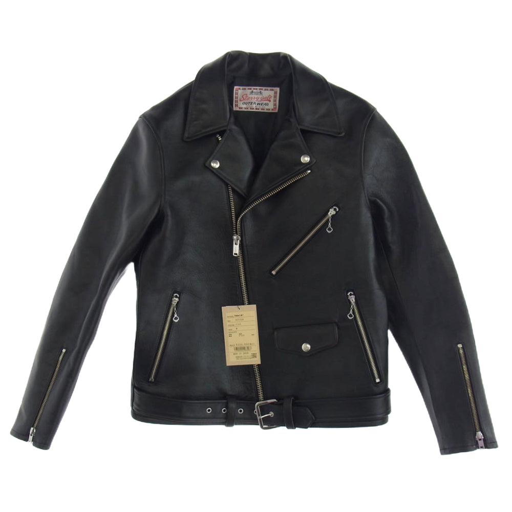 JELADO ジェラード SG71428 Rebel Jacket Horse Hide Semi Aniline Finish ホースハイド ダブル ライダース ジャケット ブラック系 M【新古品】【未使用】【中古】
