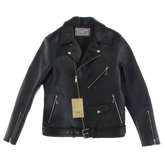 JELADO ジェラード SG71428 Rebel Jacket Horse Hide Semi Aniline Finish ホースハイド ダブル ライダース ジャケット ブラック系 M【新古品】【未使用】【中古】