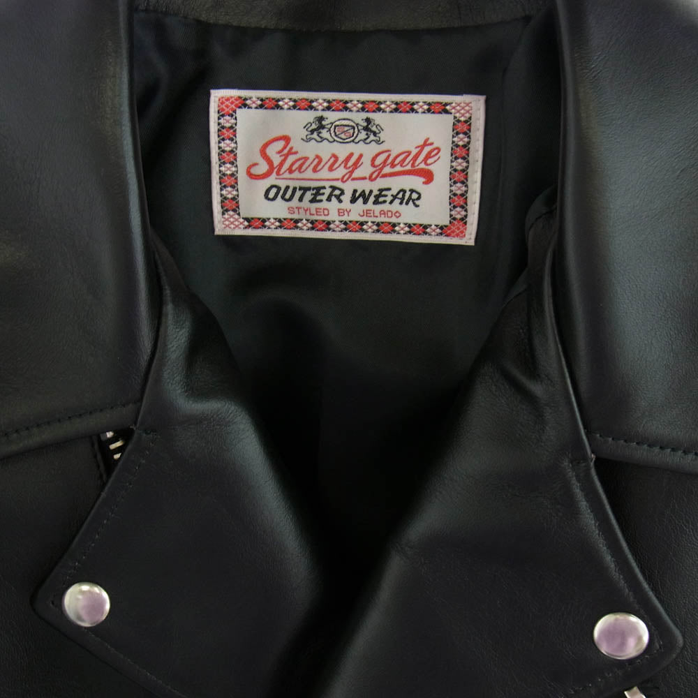 JELADO ジェラード SG71428 Rebel Jacket Horse Hide Semi Aniline Finish ホースハイド ダブル ライダース ジャケット ブラック系 M【新古品】【未使用】【中古】
