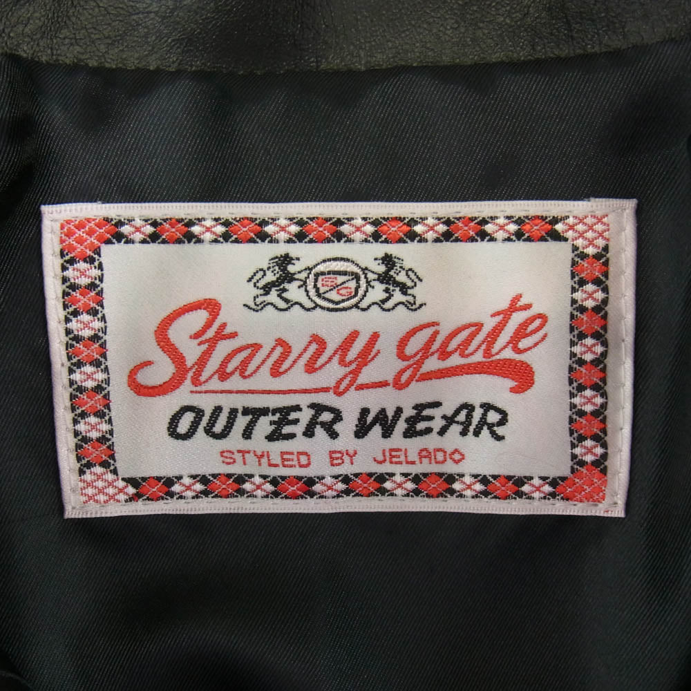 JELADO ジェラード SG71428 Rebel Jacket Horse Hide Semi Aniline Finish ホースハイド ダブル ライダース ジャケット ブラック系 M【新古品】【未使用】【中古】