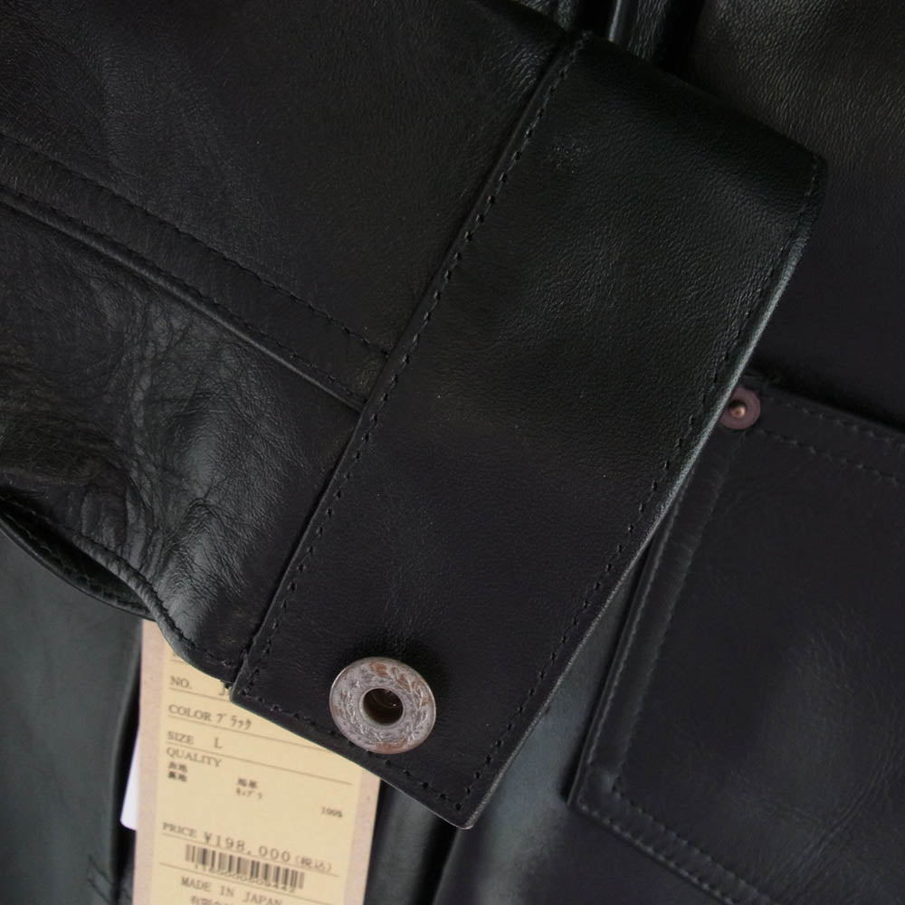 JELADO ジェラード 24SS JP94409 44 Leather Jacket Horse hide Semi aniline Finish ホースハイド セミアニリン フィニッシュ レザー ジャケット ブラック系 L【新古品】【未使用】【中古】