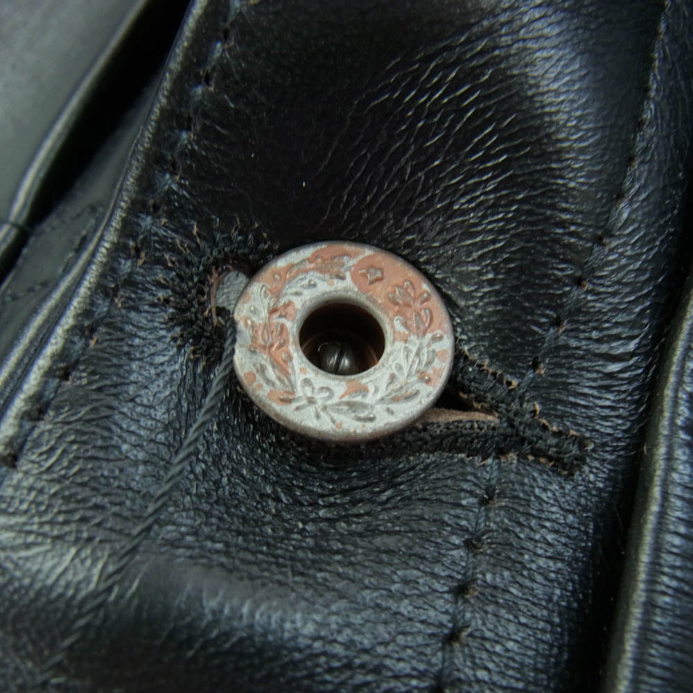 JELADO ジェラード 24SS JP94409 44 Leather Jacket Horse hide Semi aniline Finish ホースハイド セミアニリン フィニッシュ レザー ジャケット ブラック系 L【新古品】【未使用】【中古】