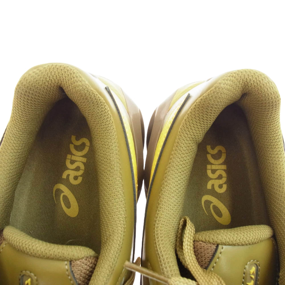 キココスタディノフ 1203A331-750 × asics アシックス GEL-TEREMOA ゲル テレモア ローカット スニーカー イエロー系 カーキ系 29cm【中古】