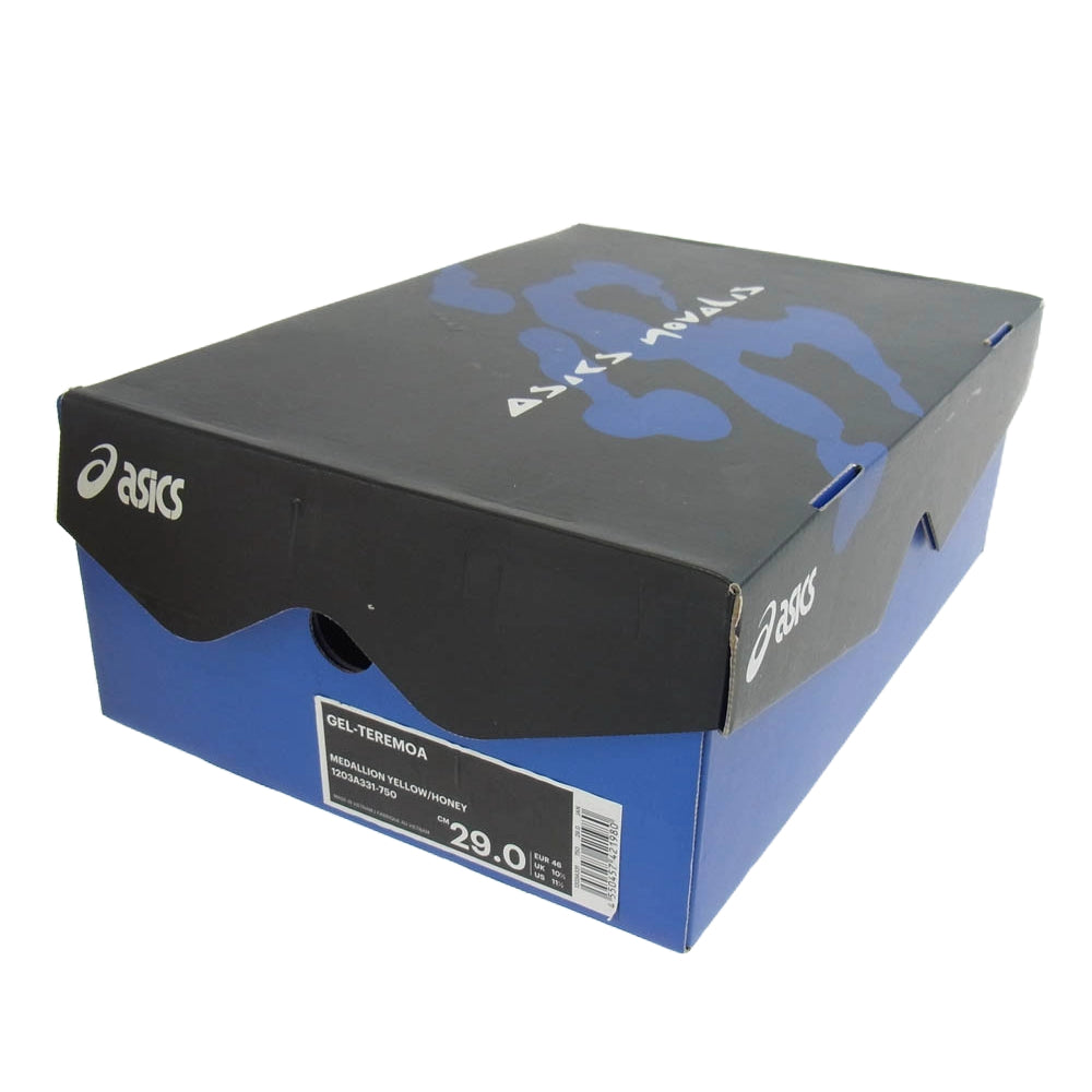 キココスタディノフ 1203A331-750 × asics アシックス GEL-TEREMOA ゲル テレモア ローカット スニーカー イエロー系 カーキ系 29cm【中古】