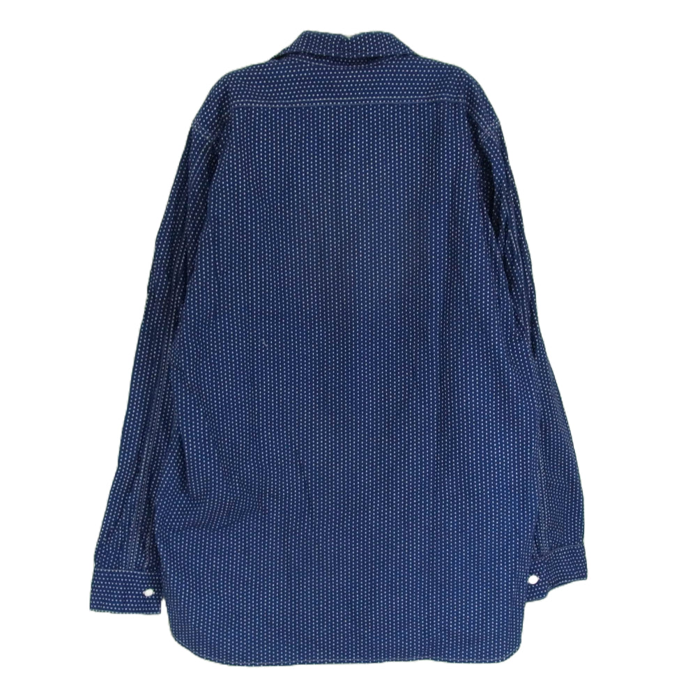 WAREHOUSE ウエアハウス DUCK DIGGER ドット ウォバッシュ プルオーバー 長袖 シャツ ネイビー系 38【中古】