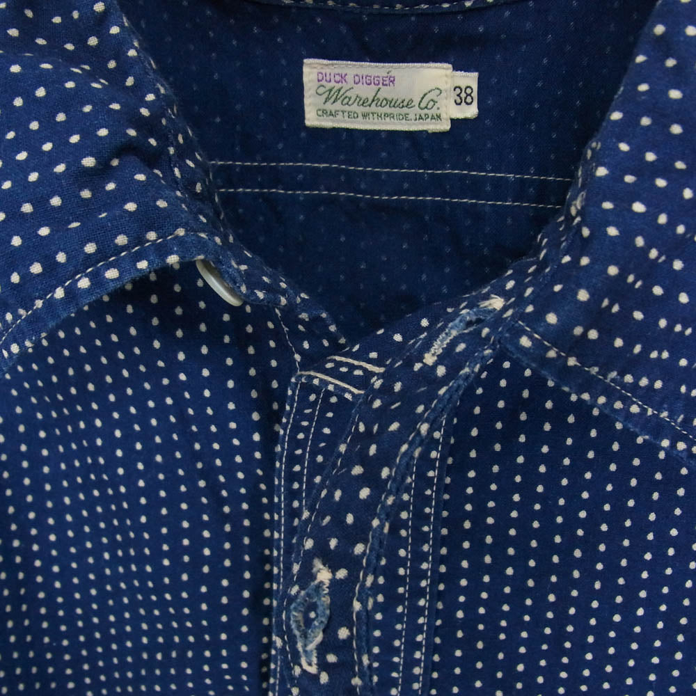 DUCK DIGGER プルオーバーワークシャツ size36 日本製 ウエアハウス／ダックディガー デニム 長袖シャツ 36 メンズ