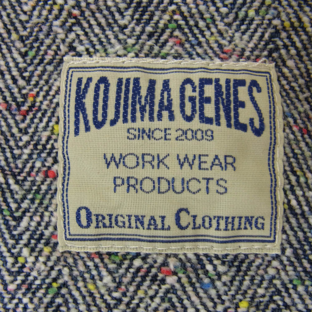 KOJIMA GENES 児島ジーンズ 児島ジーンズ ネップ ヘリンボーン デニム ベスト インディゴブルー系 L【中古】