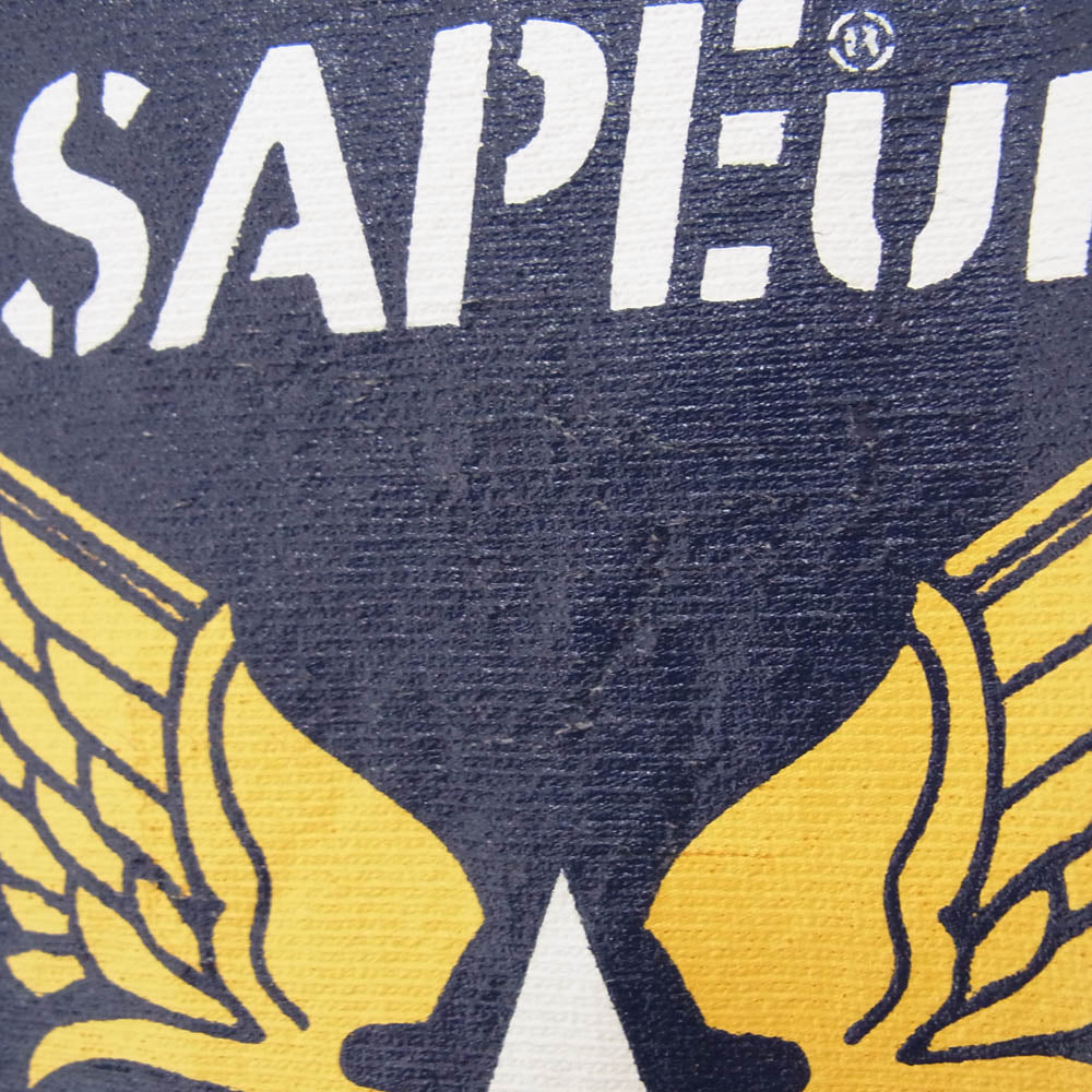 SAPEUR サプール U.S.APEUR airforce クルーネック 丸首 コットン 長袖 スウェット ホワイト系 L【中古】
