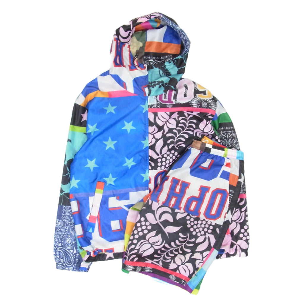 SOPHNET. ソフネット 17SS SOPH-170163/SOPH-170007 MULTI PATTERN ZIP UP HOODY EASY SHORTS セットアップ ジャケット ハーフパンツ マルチカラー系 S【中古】