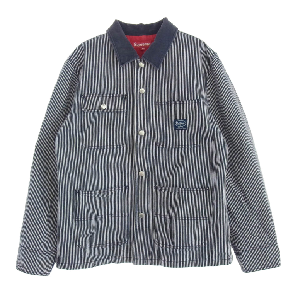 Supreme シュプリーム 08AW Chore Jacket Red Built Red Built ストライプ ワーク ジャケット M【中古】