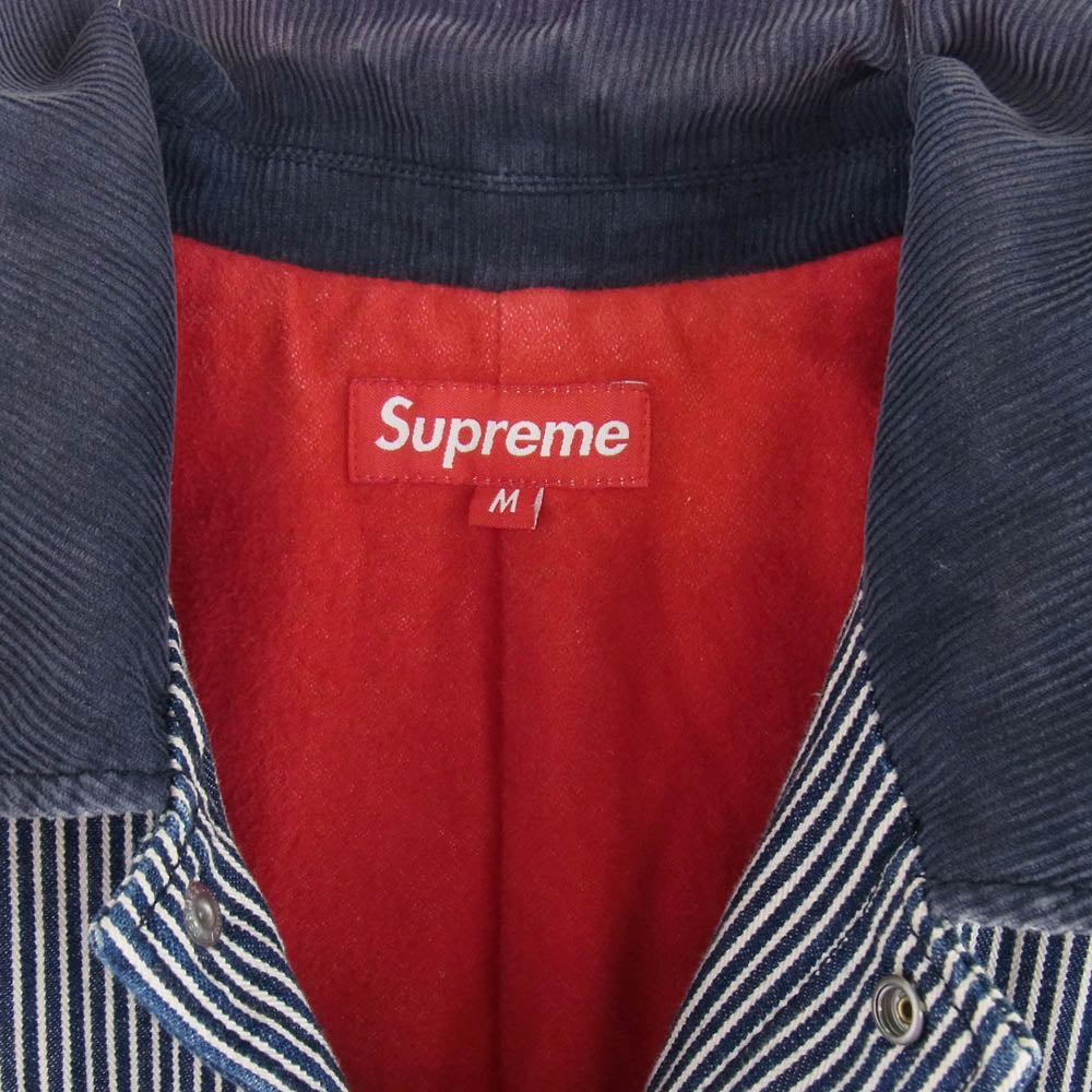 Supreme シュプリーム 08AW Chore Jacket Red Built Red Built ストライプ ワーク ジャケット M【中古】