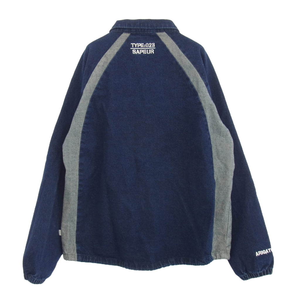 SAPEUR サプール 21AW TYPE 023 DENIM COACH JACKET デニム コーチ ジャケット ブルー系 L【中古】