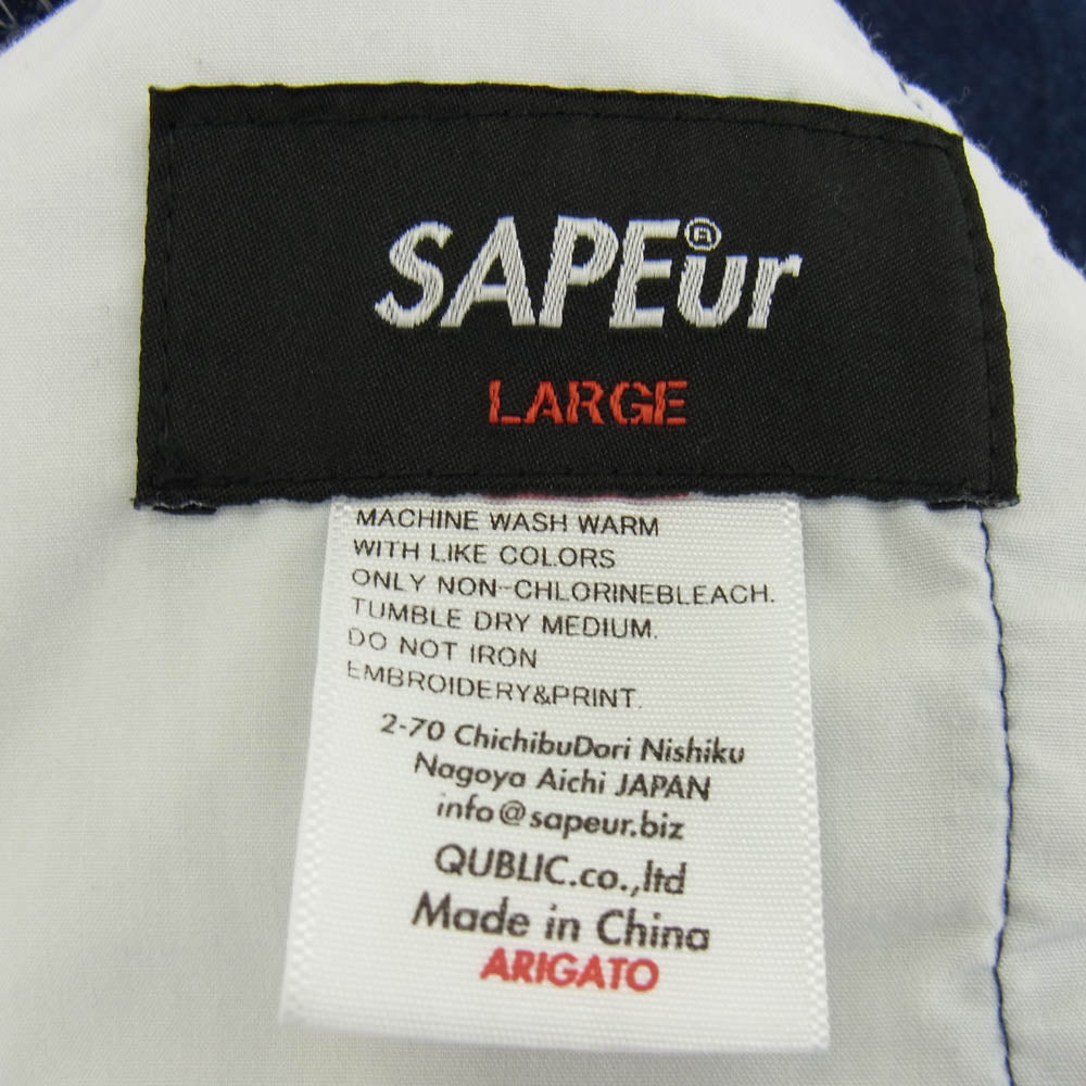 SAPEUR サプール 21AW TYPE 023 DENIM COACH JACKET デニム コーチ ジャケット ブルー系 L【中古】