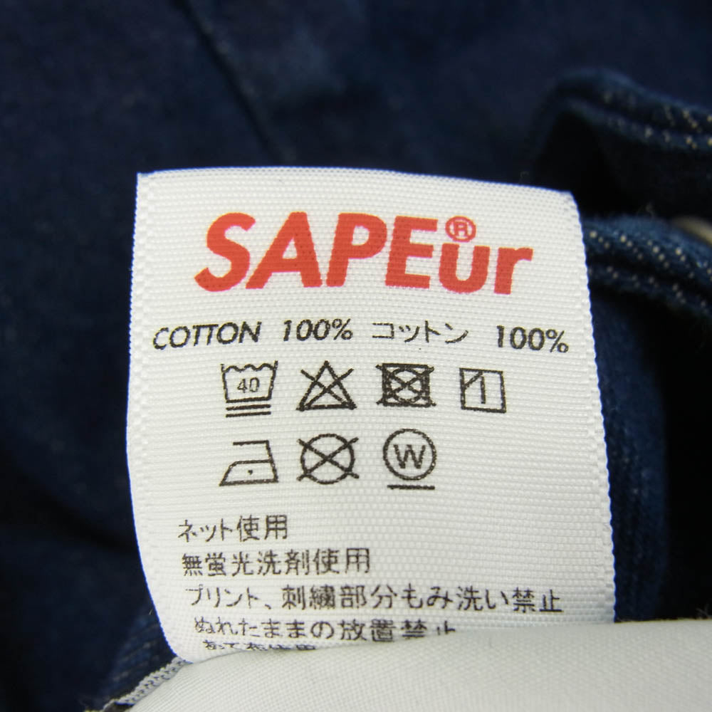 SAPEUR サプール 21AW TYPE 023 DENIM COACH JACKET デニム コーチ ジャケット ブルー系 L【中古】