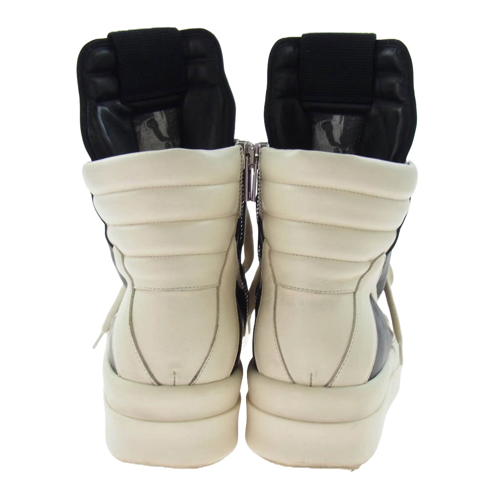 Rick Owens リックオウエンス RU02D6868-LCO Mega Bumper Geobasket メガバンパー ジオバスケット レザー ハイカット スニーカー ブラック系 42【中古】