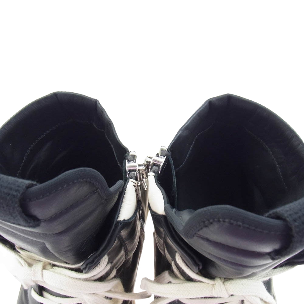 Rick Owens リックオウエンス RU02D6868-LCO Mega Bumper Geobasket メガバンパー ジオバスケット レザー ハイカット スニーカー ブラック系 42【中古】
